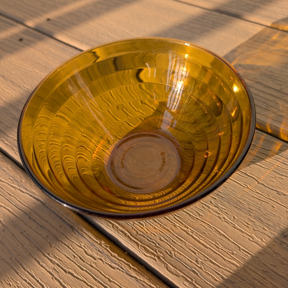 Amber Glass Bowl